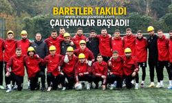 İşçi Milli Takımı Zonguldakspor, baretleri taktı çalışmalara devam etti