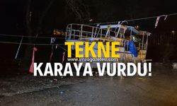 Tekne karaya vurdu