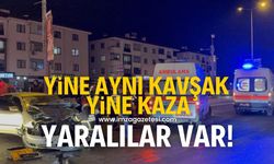 Yine aynı kavşak yine aynı kaza! Yaralılar var