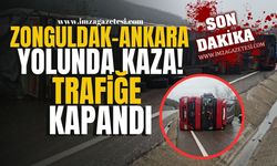 Zonguldak-Ankara karayolunda korkunç kaza! Yol trafiğe kapandı! | Zonguldak Haber