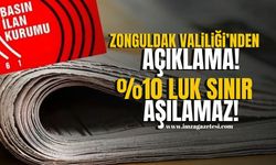 Zonguldak Valiliği'nden Resmi İlan Genelgesi!