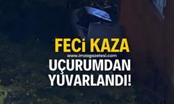 Zonguldak'ta feci kaza! Uçurumdan yuvarlandı