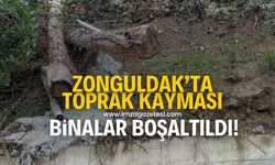 Zonguldak'ta toprak kayması! Binalar boşaltıldı