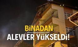 5 katlı binadan alevler yükseldi