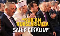 Diyanet İşleri Ali Erbaş, Zonguldak'ta konuştu! "Kur'an kurslarımıza sahip çıkalım"