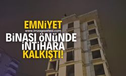 Emniyet binasının karşısında intihara kalkıştı