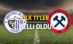 Erciyes 38 FK-Zonguldakspor FK maçının ilk 11'leri belli oldu