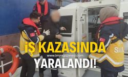 İş kazasında yaralanan şahsın yardımına sahil güvenlik yetişti