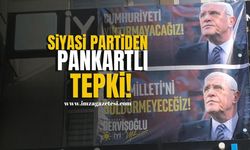 Siyasi partiden pankartlı tepki!