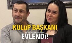 Kulüp başkanı evlendi