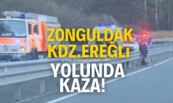 Zonguldak-Ereğli yolunda kaza! Refüje uçtu