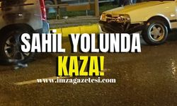 Sahil yolunda kaza!