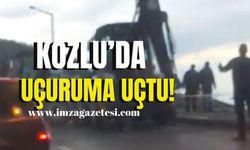 Tünel çıkışı kaza! Uçuruma uçtu