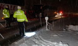 Zonguldak-Ereğli karakoyulda sürüçülerin kar ile imtihanı!