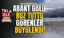 Abant Gölü buz tuttu, görenler büyülendi... | İmza