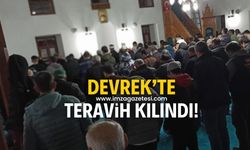 Devrek'te teravih namazı kılındı