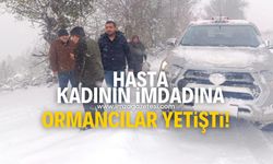 Hastaneye gitmek isteyen yaşlı kadının imdadına ormancılar yetişti