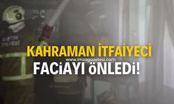 Kahraman itfaiyeci facianın önüne geçti