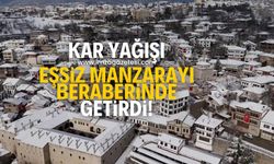 Kar yağışı eşsiz manzarayı da beraberinde getirdi