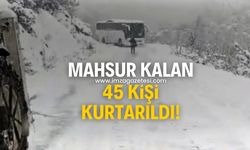 Mahsur kalan 1 otobüs dolusu vatandaş kurtarıldı