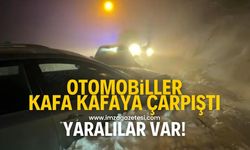 Otomobiller kafa kafaya çarpıştı! Yaralılar var