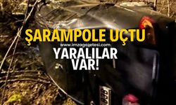 Şarampole uçtu! Yaralılar var