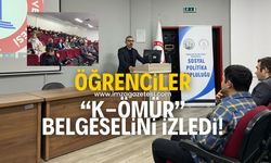 Üniversite öğrencileri "K-ÖMÜR" belgeselini izledi