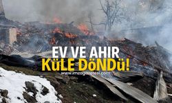 Yangında ev ve ahır küle döndü! Yetişmeye çalışan tanker kaza yaptı