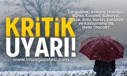 Zonguldak, Ankara, İstanbul, Bursa, Kocaeli, Sakarya, Düzce, Bolu, Bartın, Karabük ve Kastamonu'da hava durumu