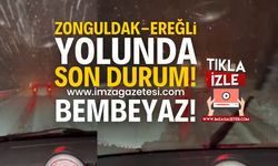 Zonguldak-Ereğli Yolunda Kar Yağışı Etkili Oldu | Zonguldak haber