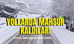 Yollarda mahsur kaldılar, bazıları araçlarını bıraktı!