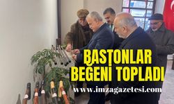 11 kursiyerin yaptığı bastonlar sergilendi