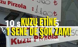 Kuzu etine 1 sene de üst üste zam!