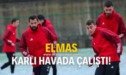 Zonguldakspor karlı havada çalıştı