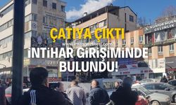 6 katlı binanın çatısından atlamak istedi