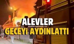 Alevler geceyi aydınlattı