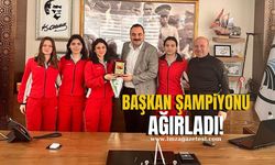 Kozlu Belediye Başkanı Altuğ Dökmeci şampiyonu ağırladı!