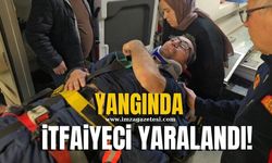 Çatı katında çıkan yangında itfaiyeci yaralandı