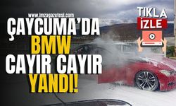 Çaycuma'da BMW cayır cayır yandı! | Çaycuma Haberleri