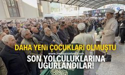 Feci kazada hayatını kaybeden çift son yolculuğuna uğurlandı