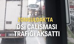 DSİ çalışması nedeniyle trafik aksadı