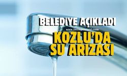 Kozlu Belediyesi açıkladı! Sular verilemeyecek