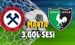 Zonguldakspor-Denizlispor maçında üçüncü gol sesi