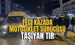 Motosiklet sürücüsü geçirdiği feci kazada yaralandı