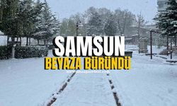 Samsun beyaza büründü!