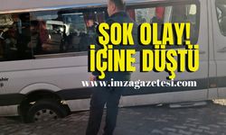 Bahçelievler’de korkunç olay!Öğrenci servisi içine düştü