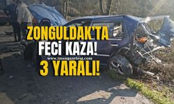 Zonguldak'ta korkutan kaza! 3 yaralı!