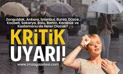 Zonguldak, Ankara, İstanbul, Bursa, Düzce, Kocaeli, Sakarya, Bolu, Bartın, Karabük ve Kastamonu'da hava durumu