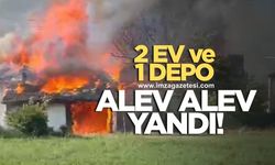 2 ev ve 1 depo alev alev yandı