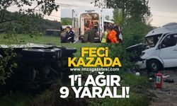 4 aracın karıştığı zincirleme kazada 1'i ağır 9 yaralı